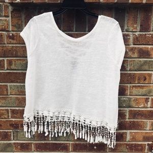| Rue 21 | White Fringe Top